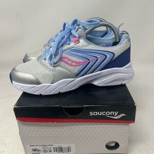 Saucony Girls Wind FST Sneakers Size 2.5 Silver Shoes